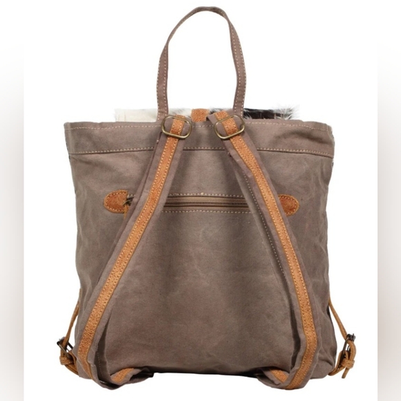 Myra Bag Backpack Leather & Calf Hair EUC - Picture 2 of 14